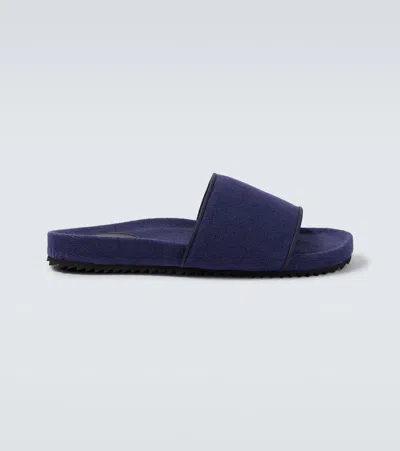 Frescobol Carioca Renato Canvas Slides In Blue