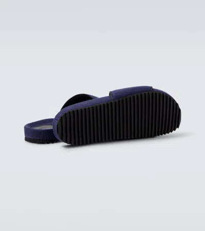 Frescobol Carioca Renato Canvas Slides In Blue