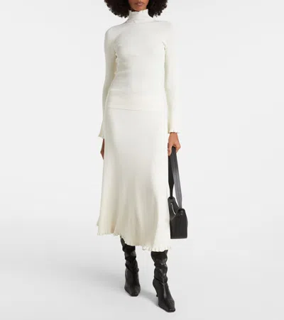 Proenza Schouler Sandra Turtleneck Sweater In Ecru In White