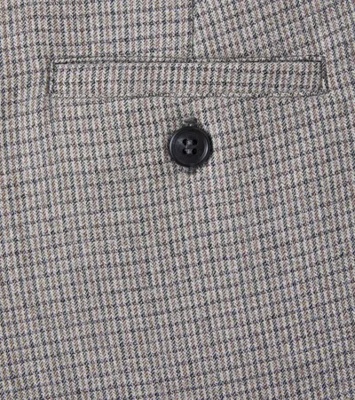 Bonpoint Jones Checked Wool Flannel Pants In Gray