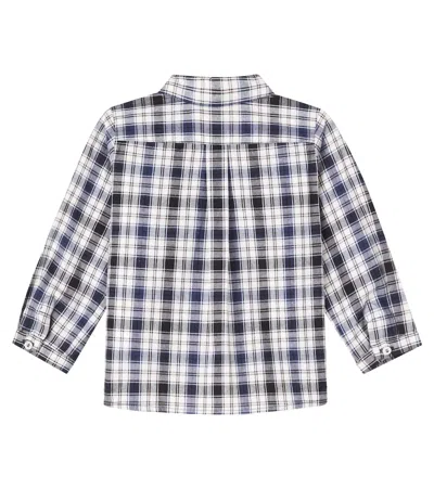 Bonpoint Baby Malo Checked Cotton Shirt In Blue