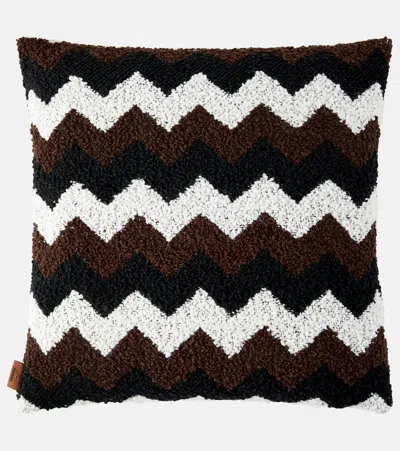 Missoni Riccio Zigzag Bouclé Cushion In Black