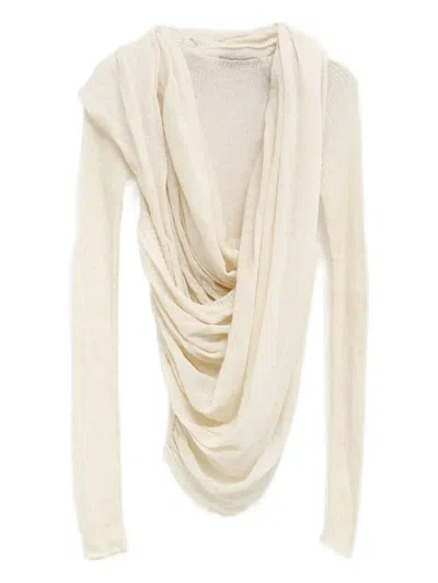 Paloma Wool Cowl-effect Knitted Top In White