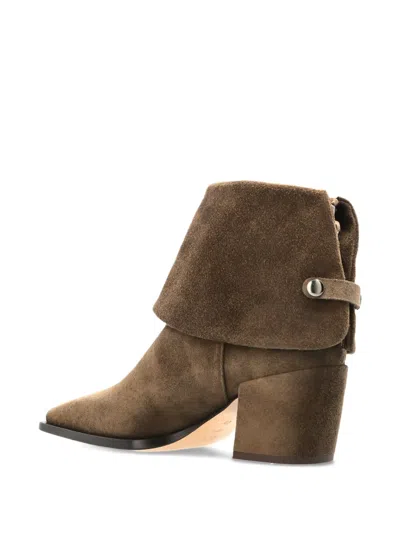 Agl Attilio Giusti Leombruni 70mm Abigail Pointed-toe Fold-over Boots In Brown