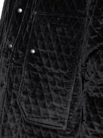 Vivienne Westwood Long-sleeved Shirt Jacket In Black