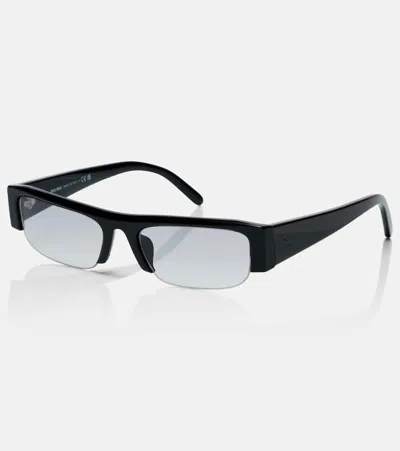 Miu Miu Rectangular Sunglasses In Black