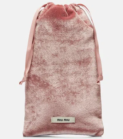 Miu Miu Logo Oval Sunglasses In Brown