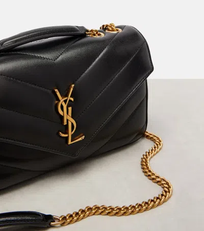Saint Laurent Loulou Small Ysl Shoulder Bag In Quilted Leather In Brown
