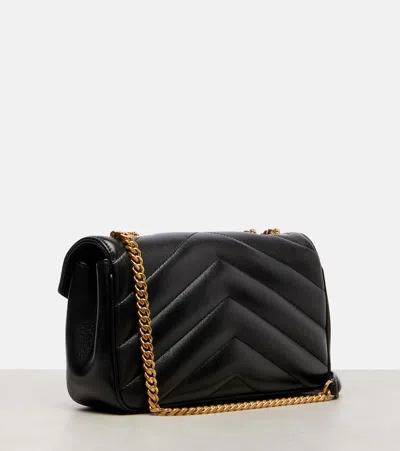 Saint Laurent Loulou Small Ysl Shoulder Bag In Quilted Leather In Brown