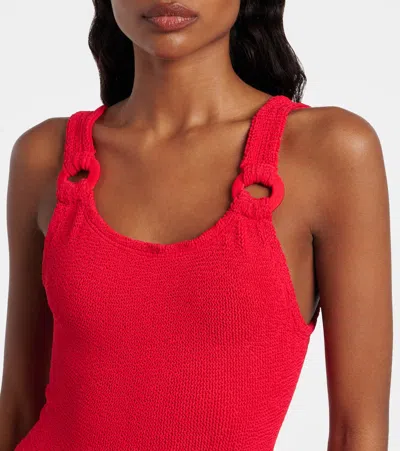 Hunza G Domino One Piece Swimsuit In Red