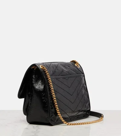 Saint Laurent Niki Medium Leather Shoulder Bag In Black