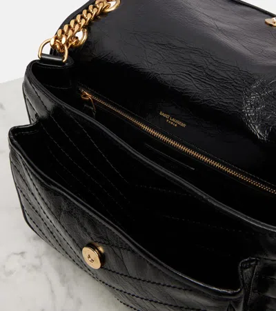 Saint Laurent Niki Medium Leather Shoulder Bag In Black