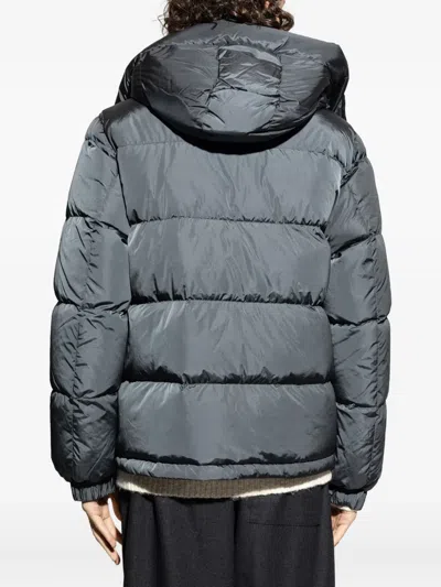 Add Hooded Zip-up Ped Jacket In Gray