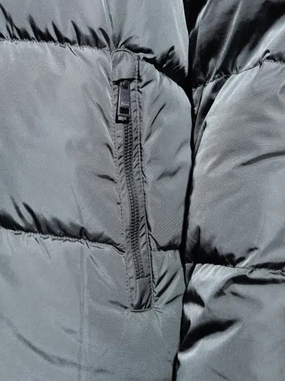 Add Hooded Zip-up Ped Jacket In Gray