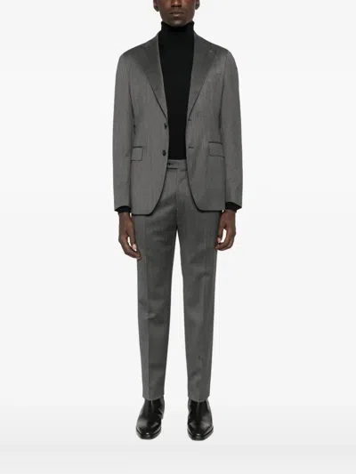 Tagliatore Single-breasted Suit In Gray