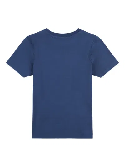 New Balance Boys Jersey Stacked Logo T-shirt In Blue
