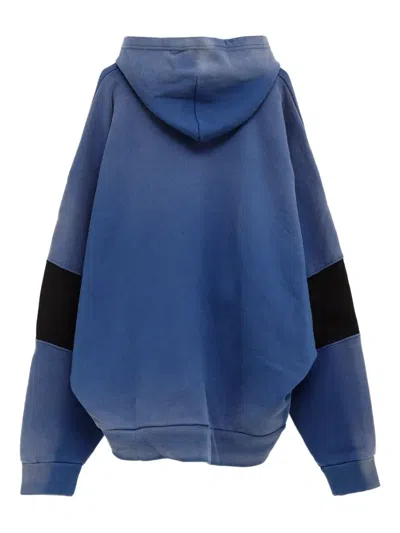 Willy Chavarria Casa De Chavarria Hooded Cotton Sweatshirt In Blue