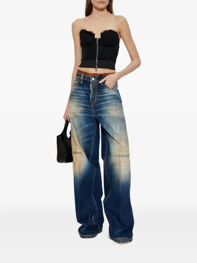 Dsquared2 Jeans With Belt Loops In Blue