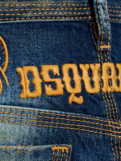 Dsquared2 Jeans With Belt Loops In Blue