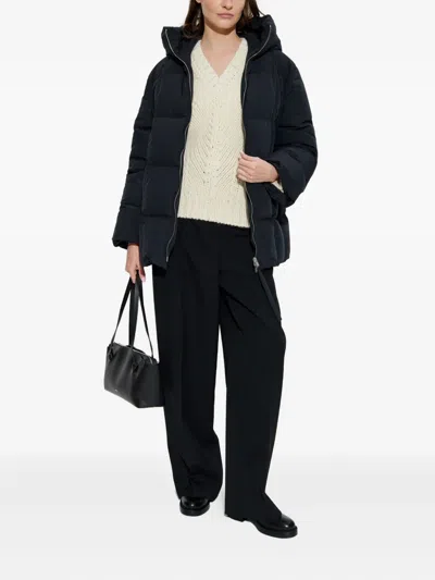 Jil Sander Front-pleated Wool Trousers In Black