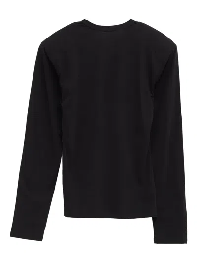 Paloma Wool Henley-neck Knitted Top In Black