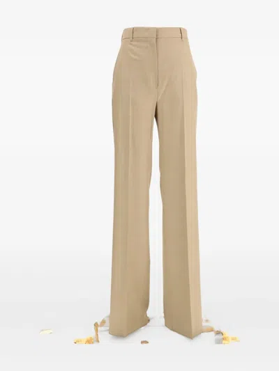 Max Mara Casual Pants With Belt Loops In Neutral