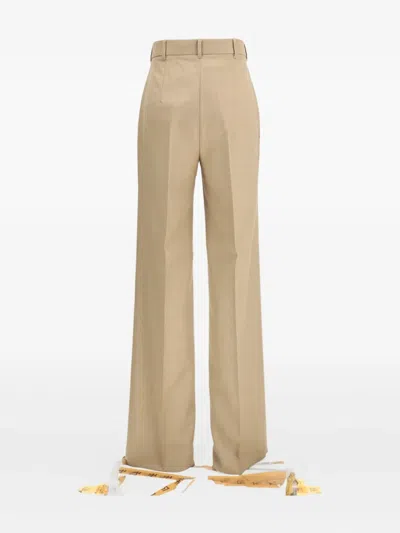 Max Mara Casual Pants With Belt Loops In Neutral