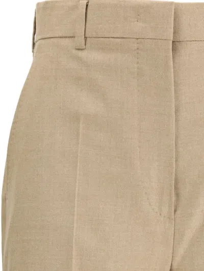 Max Mara Casual Pants With Belt Loops In Neutral