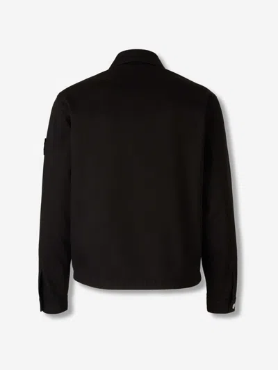 Stone Island Denim Long Coat By In Black