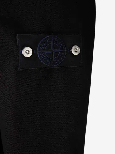 Stone Island Denim Long Coat By In Black