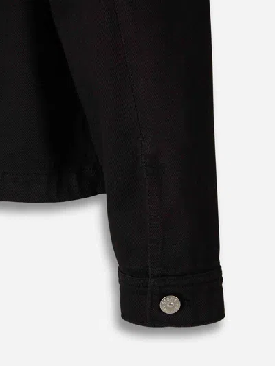 Stone Island Denim Long Coat By In Black