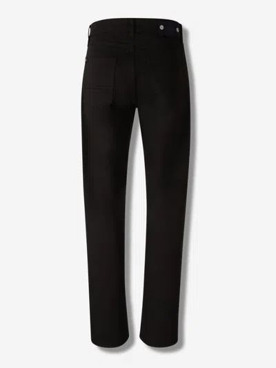 Stone Island Denim Wide Leg Jeans In Black