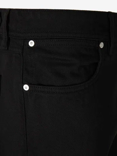 Stone Island Denim Wide Leg Jeans In Black