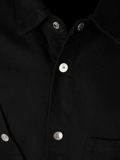 Stone Island Denim Long Coat By In Black