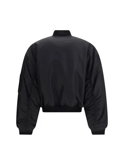 Balenciaga Standard Padded Bomber Jacket In Black