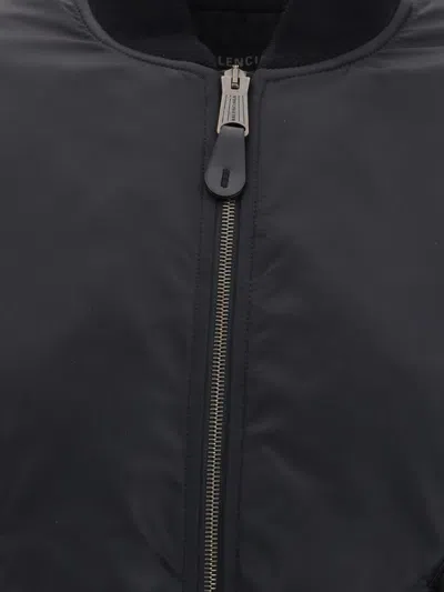 Balenciaga Standard Padded Bomber Jacket In Black
