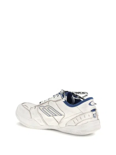 Balenciaga Coastal Inspired Sneakers Featuring Textured Sole In White