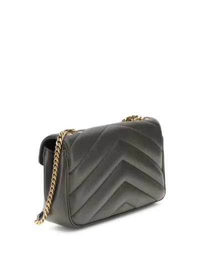 Saint Laurent Small Loulou Shoulder Bag In Gray