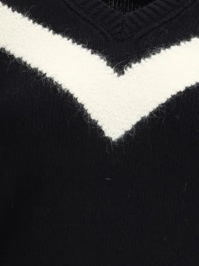 Valentino Wool Sweater With A Bow At The Back In Black