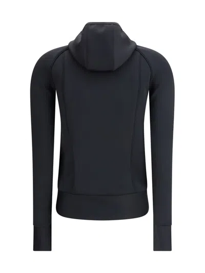 Valentino Structured Technical Jersey Sweatshirt In Black