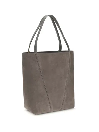 Chloé Spin Medium Tote Bag In Gray