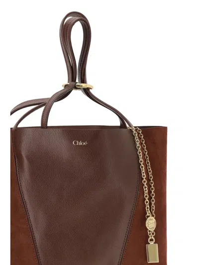 Chloé Women Spin Shoulder Bag In Brown