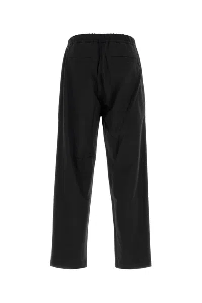 Herno Black Stretch Nylon Blend Pant In Black