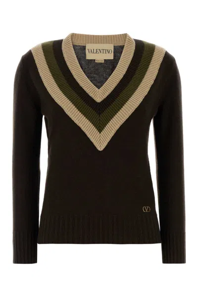 Valentino Garavani Chocolate Wool Sweater
