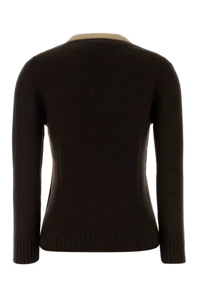 Valentino Garavani Chocolate Wool Sweater
