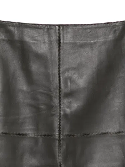 Soeur Leather A-line Skirt In Black