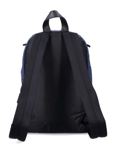 Marc Jacobs The Large Backpack Backpack In Blue Cotton In Multi