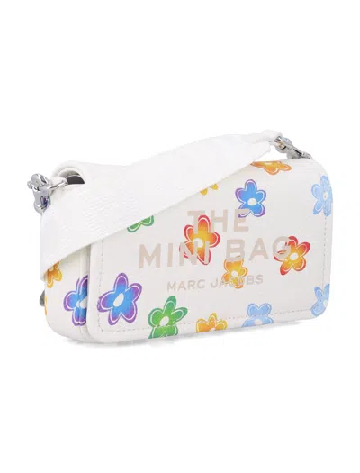 Marc Jacobs Leather The Mini Bag With Floral Print In White