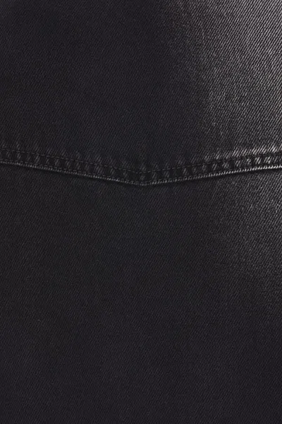 Mm6 Maison Margiela Western Style Denim Shirt Pockets In Black