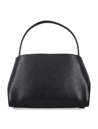 Ferragamo Hug Soft Bicolor Shoulder Bag In Calfskin In Black